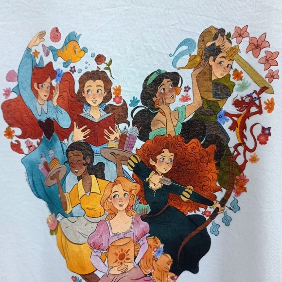 Disney Princess I Heart Princesses Long-Sleeve Girls T-Shirt - Picture 4 of 6